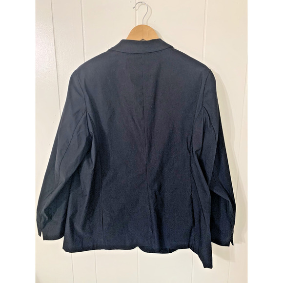Anne Klein Size XL Women's Gold Button Blazer Jacket Black Career Capsule Work - Picture 4 of 9